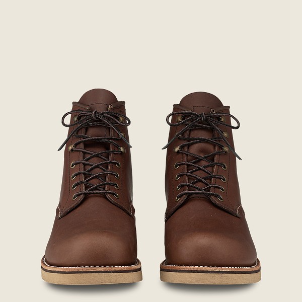 brown red boots